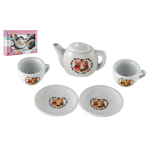Teddies Čajová sada nádobí porcelán v krabičce 18x11,5x3,5cm