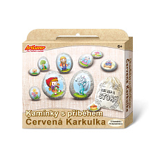SMT Creatoys Kameny s příběhem se samolepkami Červená Karkulka kreativní sada  v krabičce 19x16x4cm