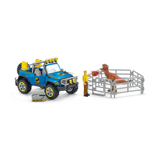 Schleich 41464 Terénní vůz s venkovním výběhem pro dinosaura