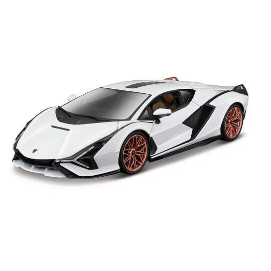 Bburago - Auta HOBBY, Lamborghini Sián FKP 37, bílá, 1:18