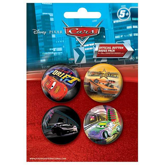 Placka set - Auta 3 - 4x38mm