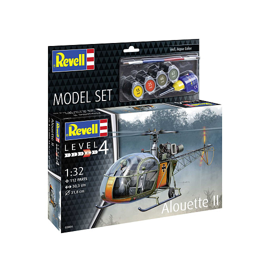 Revell ModelSet vrtulník 63804 - Alouette II (1:32)