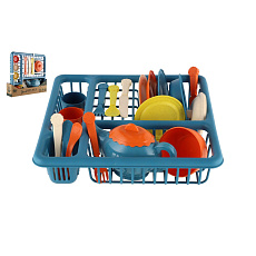 Odkapávač na nádobí s nádobím plast v krabici 29,5x28x7cm