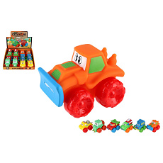 Teddies Auto stavební pro nejmenší plast 7x7cm na volný chod mix druhů 12ks v boxu 18m+ Teddies Auto stavební pro nejmenší plast 7x7cm na volný chod mix druhů 12ks v boxu 18m+
