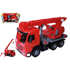 Lena Auto jeřáb Giga Trucks plast 70cm 3-osý Mercedes Actros v krabici