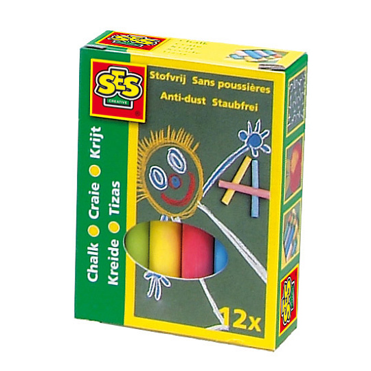 SES Barevné křídy 12x