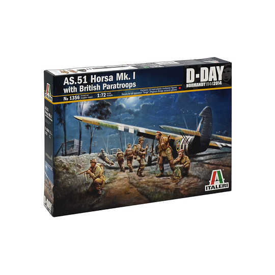 Italeri Model Kit letadlo 1356 - AS.51 HORSA Mk.I/II & British Paratr. (1:72)