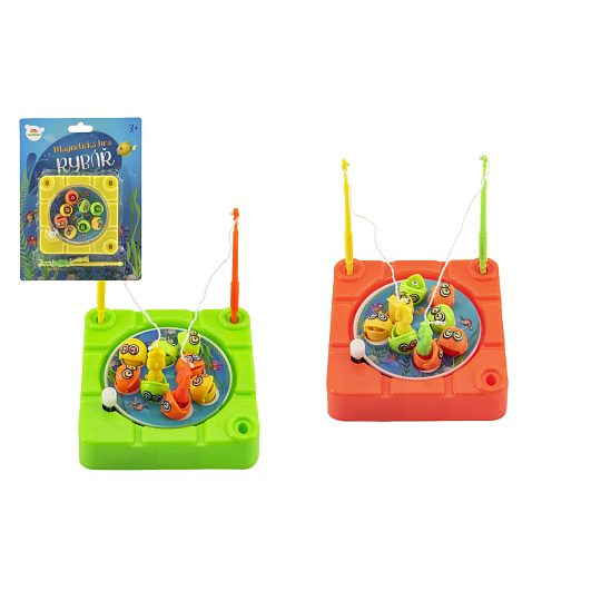 Hra ryby/rybář magnetická plast 10x10cm na natažení 3 barvy na kartě 15x20x3cm Hra ryby/rybář magnetická plast 10x10cm na natažení 3 barvy na kartě 15x20x3cm