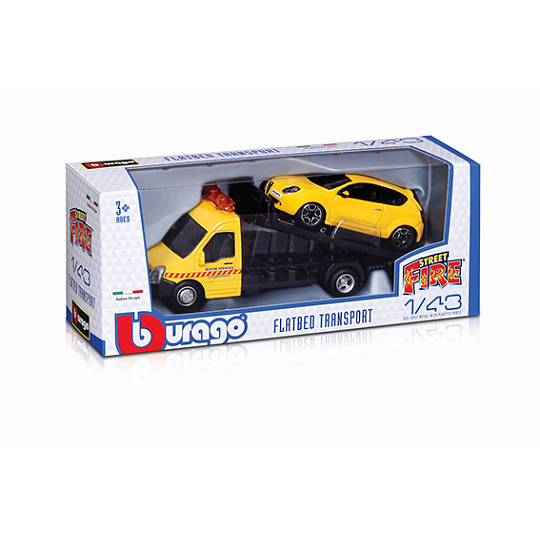 Bburago Auto Bburago 1:43 STREET FIRE FLATBED ASSORT Bburago Auto Bburago 1:43 STREET FIRE FLATBED ASSORT