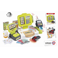 Smoby Pokladna elektronická s váhou zelenošedá Smoby Pokladna elektronická s váhou zelenošedá