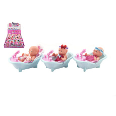 Teddies Miminko panenka ve vaničce plast 12cm 3 druhy