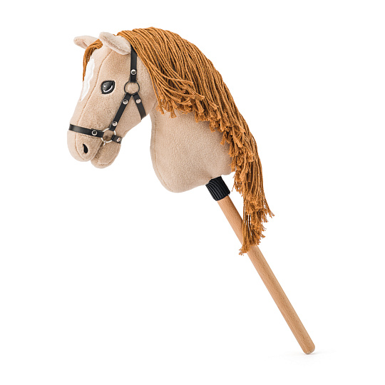 FAUNICA Hobby horse Gracia, béžová klisna na tyči, provázková hříva FAUNICA Hobby horse Gracia, béžová klisna na tyči, provázková hříva
