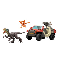 Mattel JW SUPER AUTO S ŘIDIČEM A DINOSAUREM
