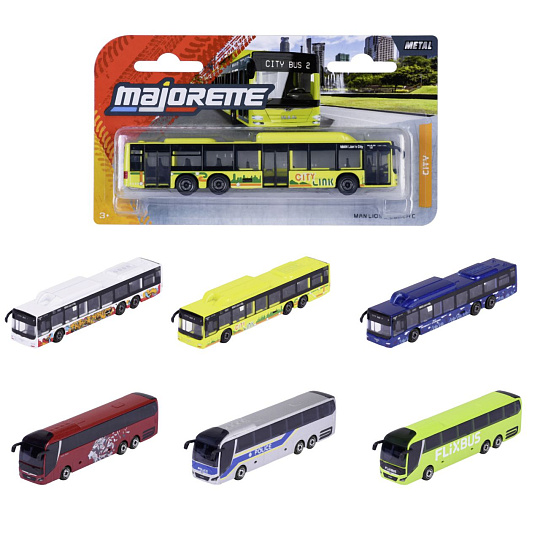 Majorette MAN City Autobus kovový, 6 druhů