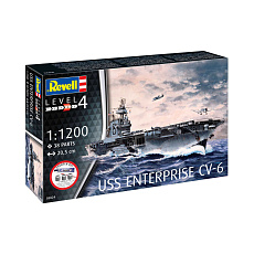 Revell Starter Kit loď 75824 - USS Enterprise CV-6 (1:1200)