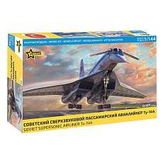 Zvezda Model Kit letadlo 7045 - Tu-144 Supersonic civilian aircraft (1:144)
