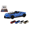 Teddies Auto Kinsmart Bugatti Mistral kov/plast 13cm na zpětné natažení 4 barvy