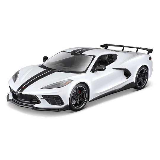 Maisto - 2020 Chevrolet Corvette Stingray Coupe (High Wing), bílá, 1:18 Maisto - 2020 Chevrolet Corvette Stingray Coupe (High Wing), bílá, 1:18