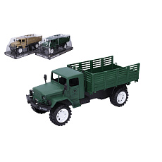 Wiky Auto vojenské nákladní plast 27cm na setrvačník 2 barvy v blistru 14x32x13cm
