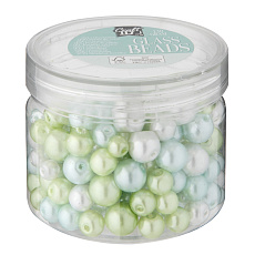 Rappa Sada skleněných korálků 4 odstíny zelené 130 gramů