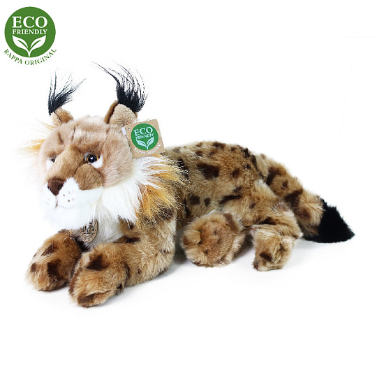 Rappa Plyšový rys ležící 28 cm ECO-FRIENDLY