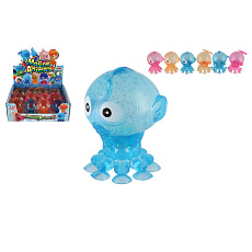 Teddies Zvířátko mořské antistresové mačkací s přísavkami silikon 9x6cm 3 barvy