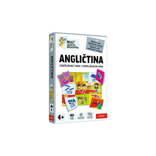 Malý objevitel Angličtina vzdělávací společenská hra v krabici 19x29x4cm