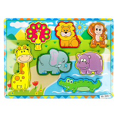 Rappa vkládačka dřevěná - zvířata safari