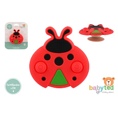 Točáček beruška babyted silikon/plast 8x8cm na kartě 0m+ Točáček beruška babyted silikon/plast 8x8cm na kartě 0m+