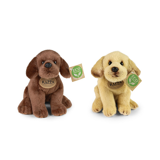 Rappa Plyšový pes labrador sedící 20 cm ECO-FRIENDLY