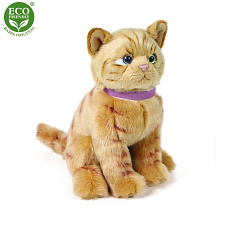 Rappa Plyšová kočka hnědá 25 cm ECO-FRIENDLY