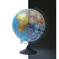 PEXI Interaktivní Glóbus CZ - 32 cm, 3D Reliéf, LED, Noční země (AG-3215)