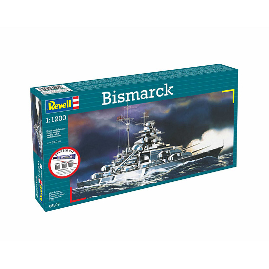 Revell Starter Kit loď 75802 - Bismarck (1:1200)