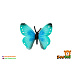 ZOOted Motýl tropický Morpho Helena zooted plast 7cm 