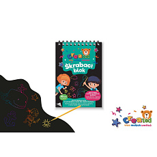 Škrabací/Vyškrabovací notes created barevný 10 listů 10x14cm v sáčku