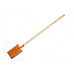 Rýč rovný oranžový s násadou kov/dřevo 80cm nářadí
