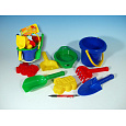 LORI Kbelík sítko lopatka kupecká lopatka hrabičky plast v síťce 20x28x12cm 12m+
