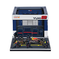 Bburago - Formula Racing F1 Pit Pass set - Oracle Red Bull Racing RB21 (2025) #22 Yuki Tsunoda, 1:43