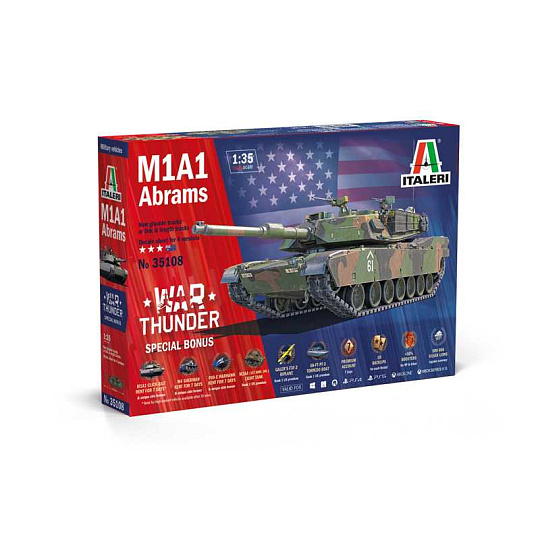Italeri Model Kit War Thunder tank 35108 - M1A1 Abrams (1:35)