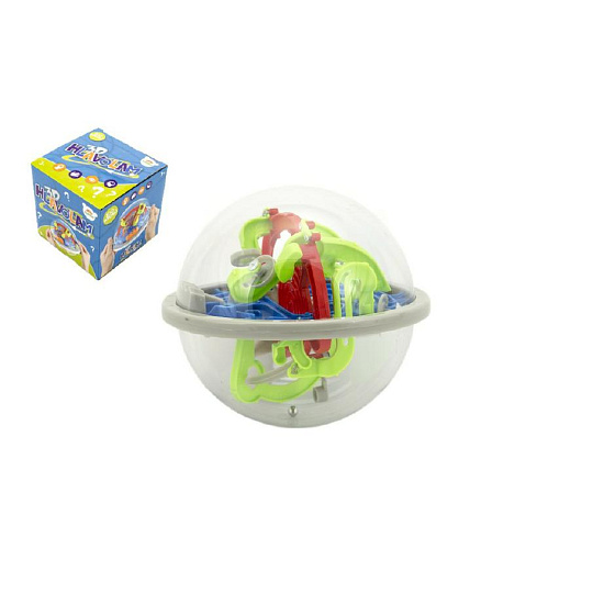 Teddies Hlavolam edukační koule 100 kroků plast 12cm v krabičce 12x12x12cm CZ design