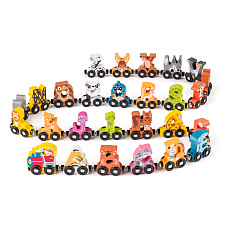 Woody Vláček s abecedou - Zvířátka s AJ, 27 dílů