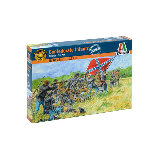 Italeri Model Kit figurky 6178 - CONFEDERATE INFANTRY (AMERICAN CIVIL WAR) (1:72)