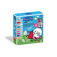 Teddies Okenní samolepky a omalovánky Peppa Pig s barvami v krabici 25x26,5x5cm