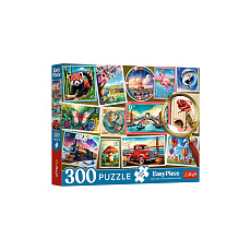 Puzzle Poštovní známky 300dílků 60x40cm v krabici 34x26x5cm