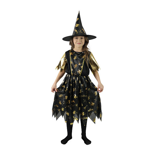 Rappa Dětský kostým čarodějnice/Halloween (S)
