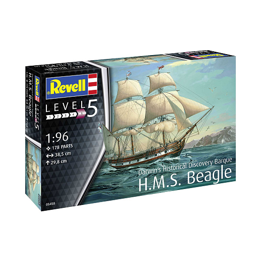 Revell Plastic ModelKit loď 05458 - H.M.S. Beagle (1:96) Revell Plastic ModelKit loď 05458 - H.M.S. Beagle (1:96)