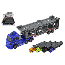 Teddies Auto kamion přepravník plast 45cm na setrvačník 4 barvy Teddies Auto kamion přepravník plast 45cm na setrvačník 4 barvy