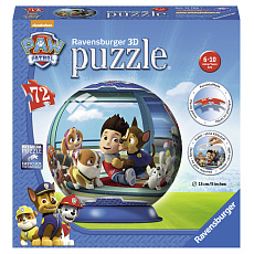 Ravensburger Tlapková Patrola puzzleball 3D, 72 dílků