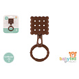 Chrastíček keksík babyted chrastítko silikon 13x5cm na kartě 0m+