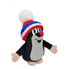 Moravská Ústředna Krtek 20 cm kulich červený-trikolora